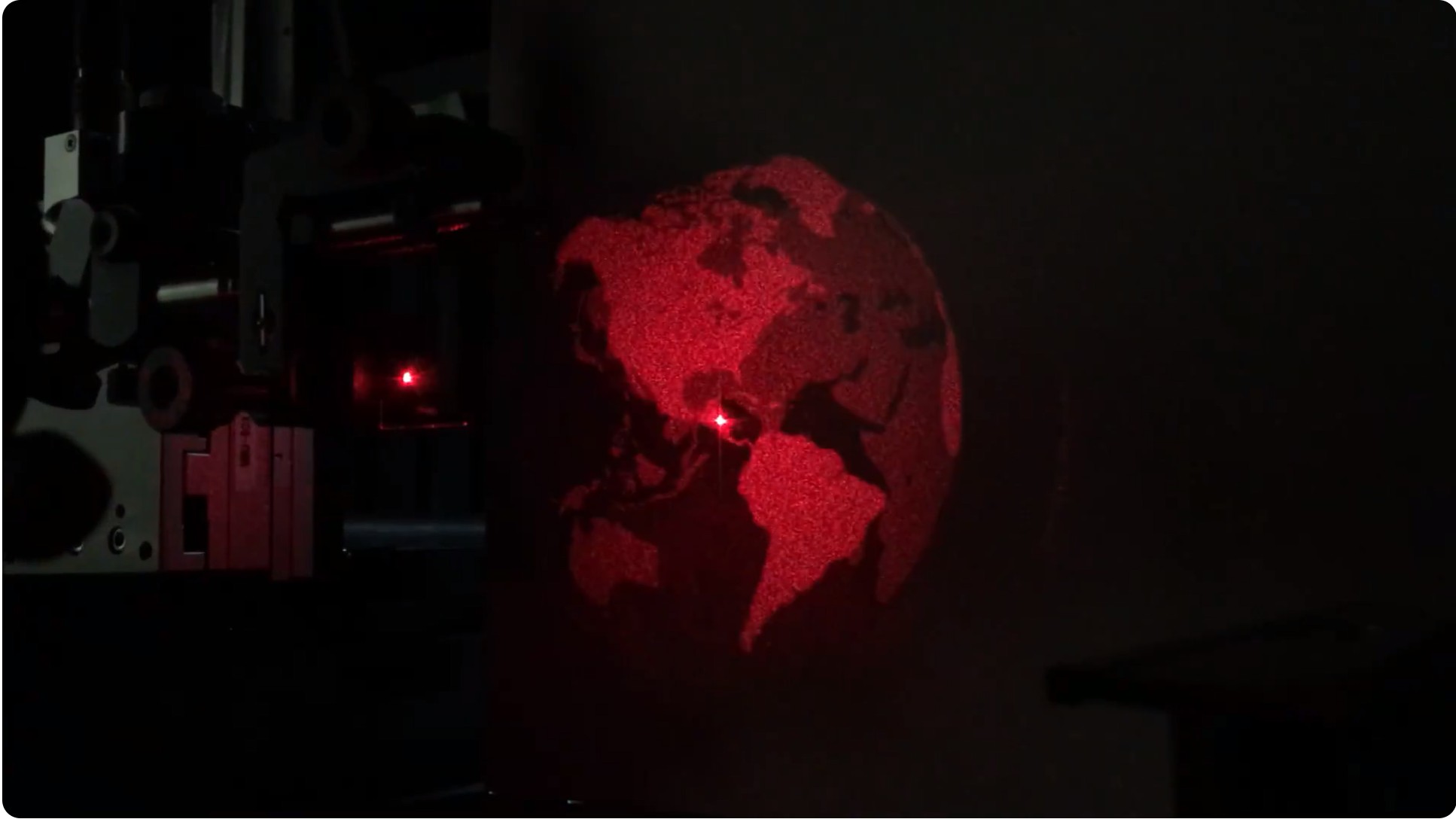 One-color rotating Earth holography using metasurfaces
